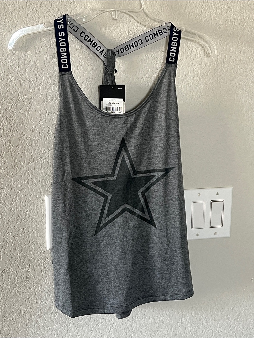 Nike Gray Cowboys Star-Print Tank Top- NWT